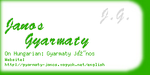 janos gyarmaty business card